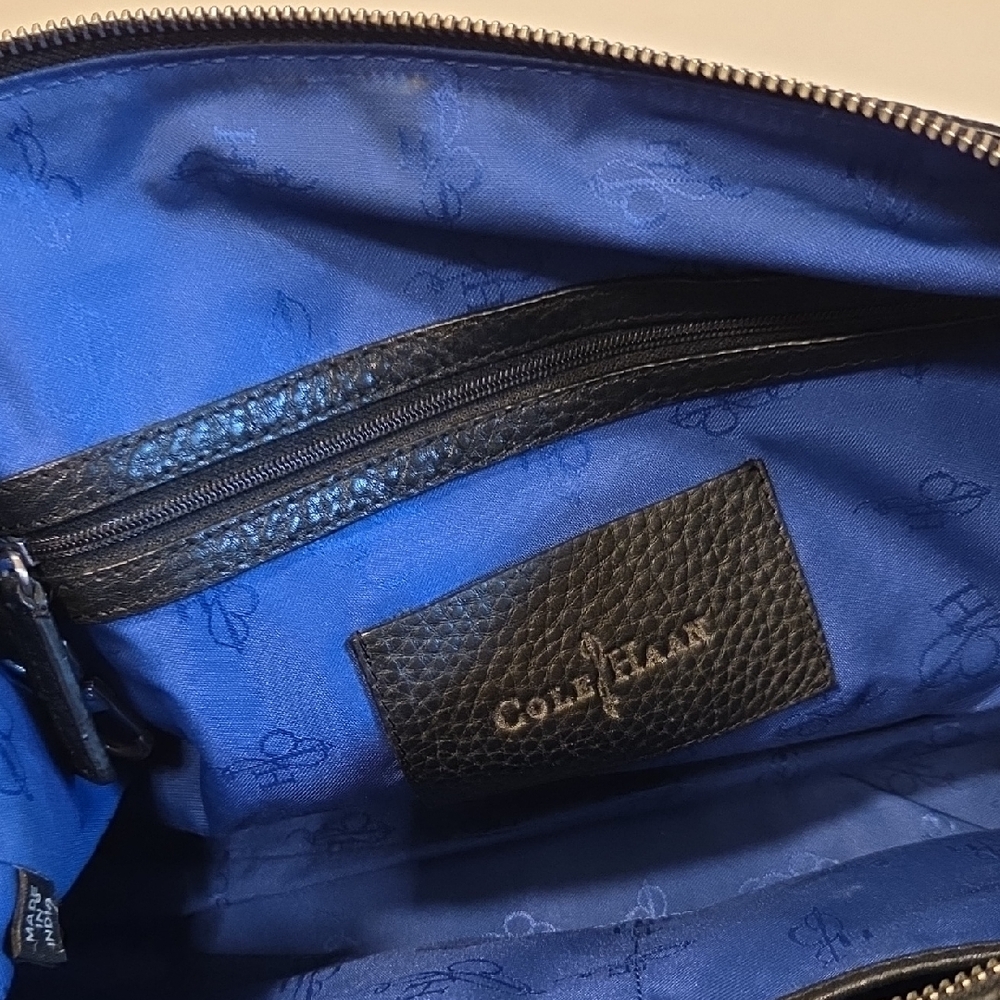Cole Haan NWOT Black Pebble Leather Satchel - Picture 8 of 8